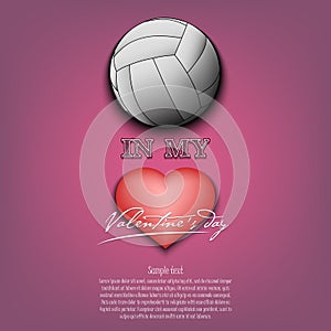 Volleyball in my heart. Happy Valentines Day