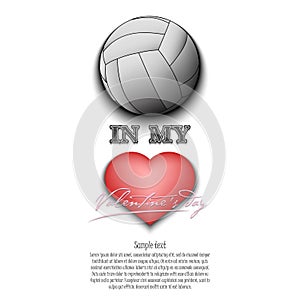 Volleyball in my heart. Happy Valentines Day