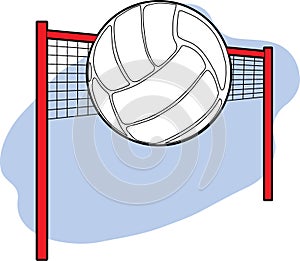 Volleyball and Net