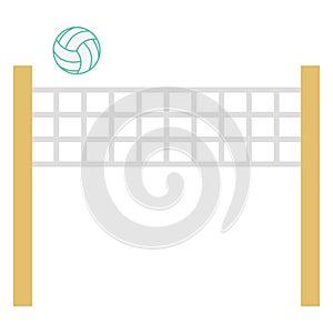 Volleyball Net Isolated Vector Illustration Icon editable