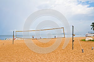 Volleyball net on Jomtien Beach, Pattaya, thailand
