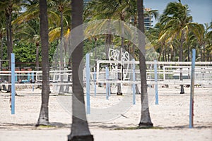 Volleyball nets Miami Beach Lummus Park