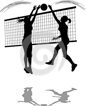 Volleyball Spike/Block photo