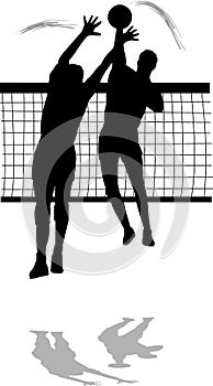 Volleyball Spike and Block Men photo