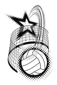 Volleyball sport design element