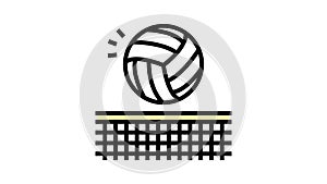 volleyball sport game color icon animation