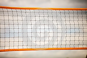 Volleyball summer sport. Net on a sandy beach