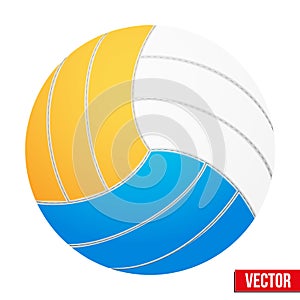 Volleyball in three colors. Vector. Isolated on