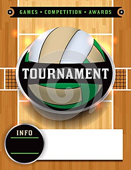 Volleyball Tournament Poster Illustration