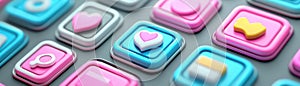 Volorful collection of mobile app icons, representing diversity in design and functionality for enhanced user experience photo
