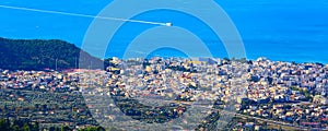 Volos city view from Pelion mount, Greece