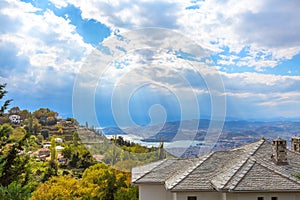 Volos city view from Pelion mount, Greece