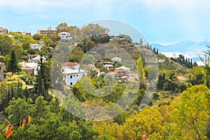 Volos city view from Pelion mount, Greece