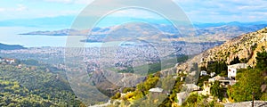 Volos city view from Pelion mount, Greece