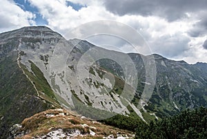 Volovec, Rakon and Lucna peaks in Zapadne Tatry mountains on slovakian - polish borders