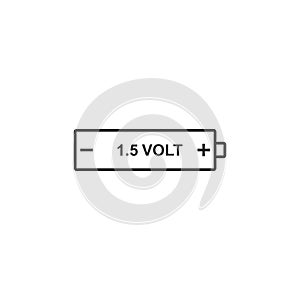 1.5 volt AAA battery icon vector illustration design template