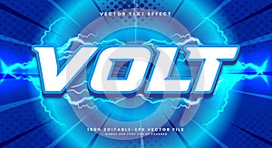 Volt 3D editable text effect template
