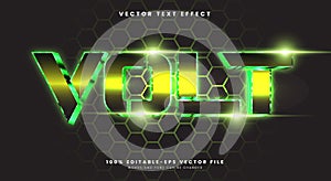 Volt flash lightning 3D editable text effect template