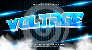 Voltage 3D editable text effect template