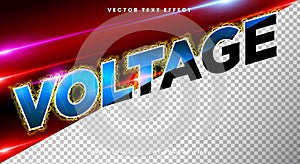 Voltage 3D editable text effect template