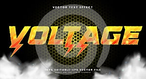 Voltage 3D editable text effect template
