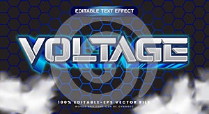 Voltage lightning typography editable text effect template