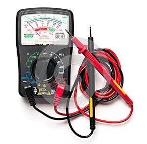 Voltage Meter Isolated on White