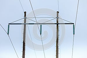 Voltage poles, electricity pylon, transmission power tower