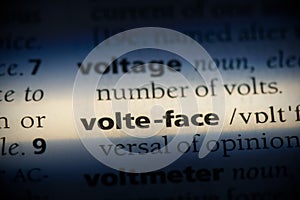 Volte face photo