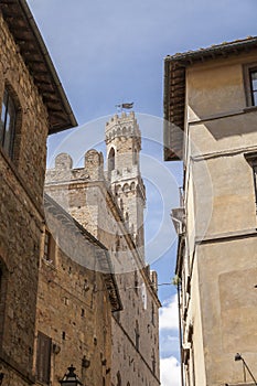 Volterra, bell tower Palazzo Pretorio, Tuscany, Italy