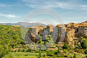 Volterra Italy. View of magnificent town where vampires supposed to live. photo