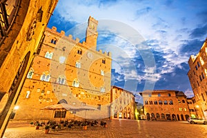 Volterra, Tuscany - Piazza dei Priori sunrise twilight