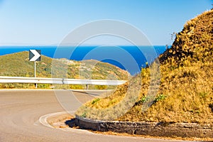 The Volterraio road in Elba island, Tuscany, italy