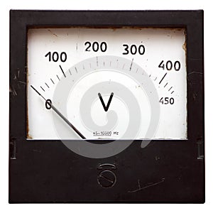 Voltmeter isolated on white