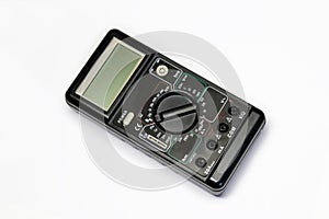 Voltmeter on white background
