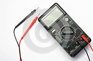 Voltmeter on white background