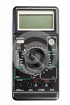 Voltmeter on white background