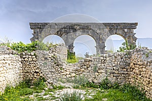 Touristic attraction and Roman archaeological site situated near Meknes. Volubilis, Morocco is a UNESCO World Heritage