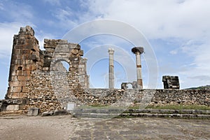 Volubilis, Morocco, Ruins of the roman city Volubilis in Morocco