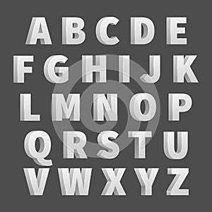 Volume 3D vector alphabet letters