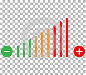 volume adjustment icon. volume adjustment on transparent background. volume adjustment color sign.