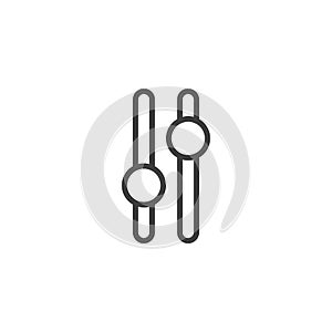 Volume adjustments line icon