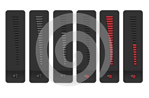 Volume bars with loudness and mute