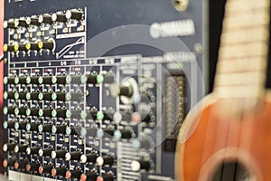 Volume control, audio system`s sound engineer