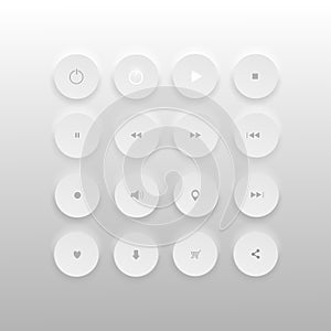 Volume control button music player icon vector