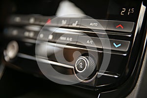 Volume control in the car media system.