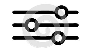 Volume Control Sliders Adjustment Icon, vector design Generative AI