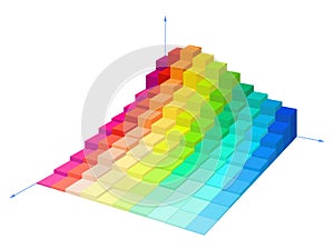 Volume diagram isolated on white background.
