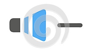 Volume Down Speaker, Audio Control and Sound Decrease Icon, vector design Generative AI