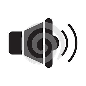 Volume glyph flat vector icon